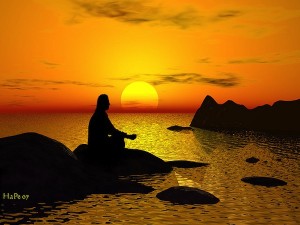 meditation-sunset